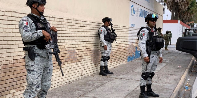 The Mexican National Guard prepares a search mission for four U.S. citizens who were kidnapped by armed men in Matamoros, Mexico on Monday, March 6, 2023. 