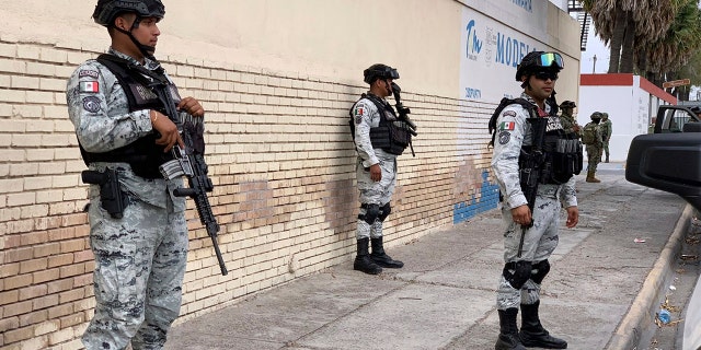 The Mexican National Guard prepares a search mission for four U.S. citizens who were kidnapped by armed men in Matamoros, Mexico on Monday, March 6, 2023. 