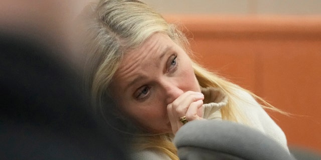 Gwyneth Paltrow was seen raising her eyebrows during the court proceedings.