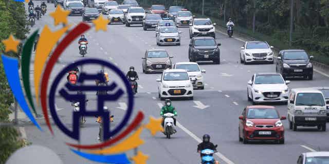 Hanoi, Vietnam, is pictured on March 29, 2023. Economic growth in Vietnam came in much weaker than expected at 3.3% in the first quarter of this year. Exporters in the country were hit by rising costs and weaker demand.