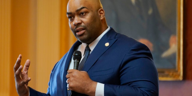 Virginia Democrat Lamont Bagby speaks during the House session at the Capitol on Feb. 1, 2022, in Richmond. Bagby handily won the special election on March 29, 2023, to fill the open Richmond-based Virginia Senate.