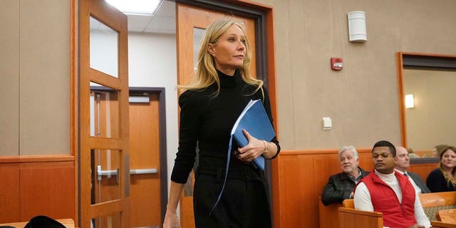 Gwyneth Paltrow went back to black for day seven of the trial, and carried her trusty $250 notebook.
