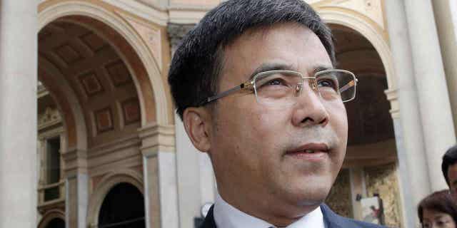 Former Bank of China Chairman Liu Liange arrives at Palazzo Marino town hall, in Milan, Italy, on July 10, 2019. Liange is under investigation by the ruling Communist Party's anti-corruption agency for alleged "serious disciplinary violations."