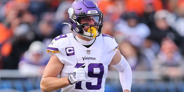 Adam Thielen #19 of the Minnesota Vikings looks on against the Chicago Bears at Soldier Field on January 08, 2023 in Chicago, Illinois.