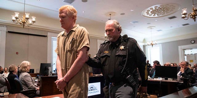 Alex Murdaugh is sentenced to life in prison after conviction in double murder trial during his sentencing at the Colleton County Courthouse in Walterboro on Friday, March 3, 2023 after he was found guilty on all four counts. 