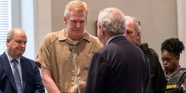 Alex Murdaugh during his sentencing at the Colleton County Courthouse in Walterboro on Friday, March 3, 2023 after he was found guilty of murdering his wife and son.