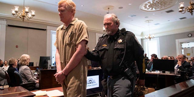 Alex Murdaugh sentenced to life in prison after conviction in double murder trial during his sentencing at the Colleton County Courthouse in Walterboro on Friday, March 3, 2023 after he was found guilty on all four counts.