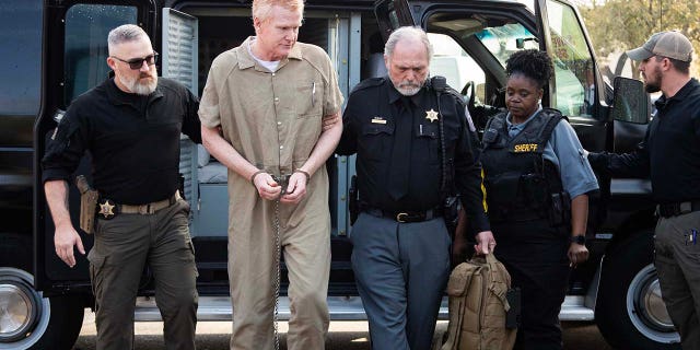 Alex Murdaugh is taken to the Colleton County Courthouse for sentencing on Friday, March 3, 2023. 