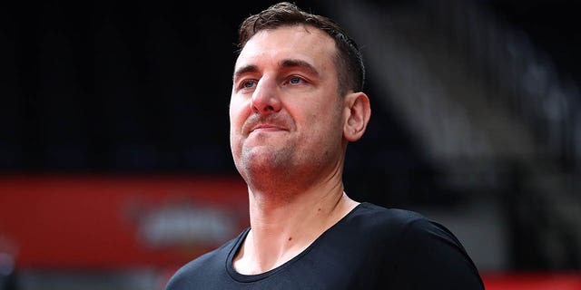 Andrew Bogut during the NBL semi-final series between the Illawarra Hawks and the Sydney Kings at the WIN Entertainment Center on April 29, 2022 in Wollongong, Australia.