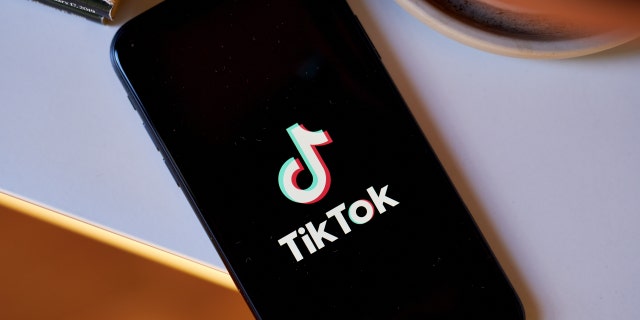 The TikTok logo on a smartphone arranged in the Brooklyn borough of New York, on Thursday, March 9, 2023.