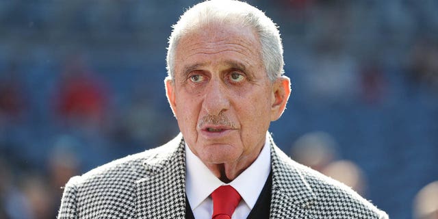 Atlanta Falcons owner Arthur Blank looks on before the game against the Seattle Seahawks at Lumen Field on September 25, 2022 in Seattle.