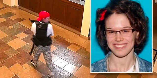 Covenant School shooter Audrey Hale, 28, pictured in a driver's license photo and on school surveillance video released by Nashville police. Hale killed three 9-year-olds and three adults Monday morning at a private school linked to a church.