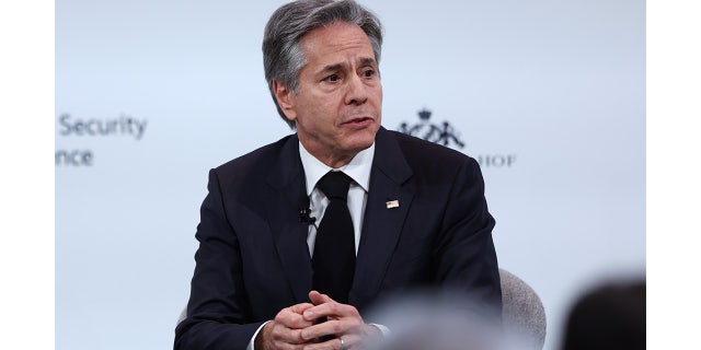 U.S. Secretary of State Antony Blinken speaks at the 2023 Munich Security Conference on Feb. 18, 2023 in Munich.