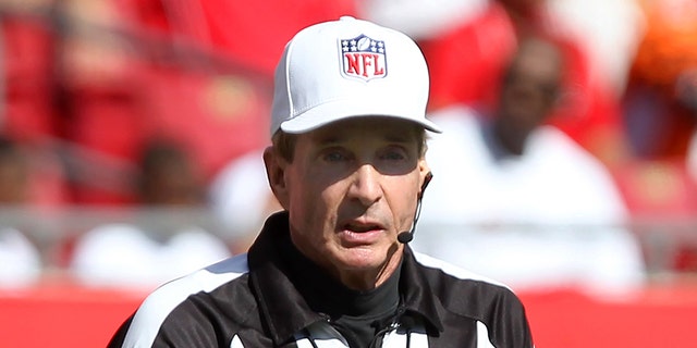 Referee Bill Leavy during a regular season game between the Cincinnati Bengals and the Tampa Bay Buccaneers at Raymond James Stadium in Tampa, Florida.