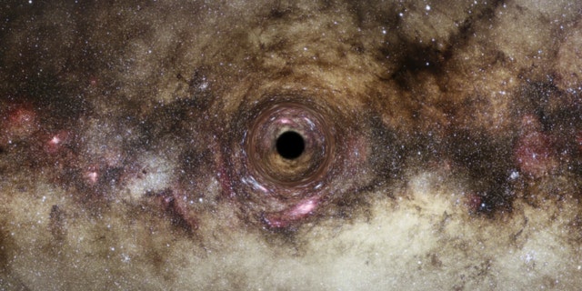 An artist’s impression of a black hole, where the black hole’s intense gravitational field distorts the space around it. This warps images of background light, lined up almost directly behind it, into distinct circular rings. This gravitational "lensing" effect offers an observation method to infer the presence of black holes and measure their mass, based on how significant the light bending is. The Hubble Space Telescope targets distant galaxies, whose light passes very close to the centers of intervening foreground galaxies, which are expected to host supermassive black-holes over a billion times the mass of the sun.