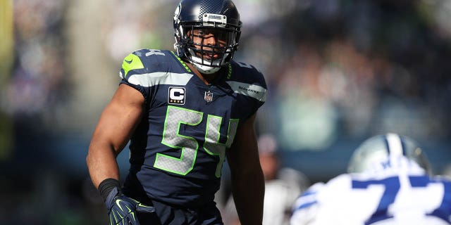 El apoyador de los Seahawks, Bobby Wagner, durante el partido de los Dallas Cowboys el 23 de septiembre de 2018 en Seattle.