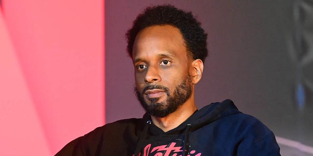 Bomani Jones onstage during the "Colin In Black And White" Netflix and Dreamville Present Path To Power Summit at Clark Atlanta University Nov. 4, 2021, in Atlanta. 