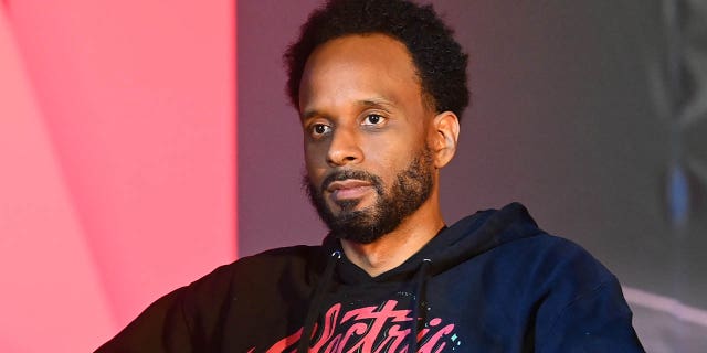 Bomani Jones onstage during the "Colin In Black And White" Netflix and Dreamville Present Path To Power Summit at Clark Atlanta University Nov. 4, 2021, in Atlanta.