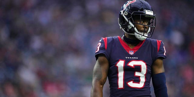 Brandin Cooks of the Texans during the Jacksonville Jaguars game at NRG Stadium on Jan. 1, 2023, in Houston.