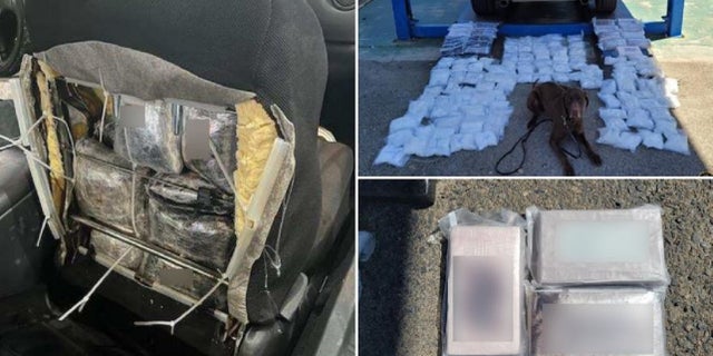 U.S. Border Patrol agents seized a number of drugs and made a number of arrests over the weekend, officials said.