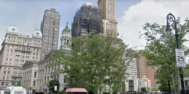16 Court Street building next to Brooklyn Borough Hall in Brooklyn, New York.