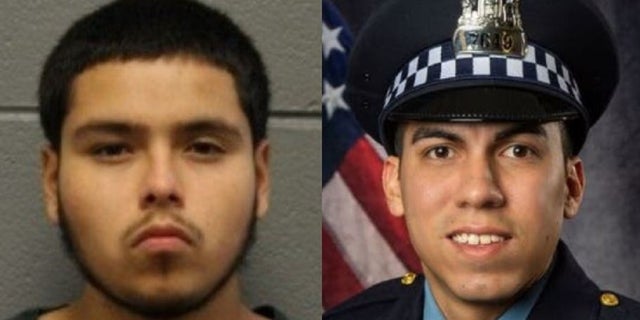 Steven Montano, 18, is charged with killing Chicago police officer Andres Vasquez-Lasso, 32, who was fatally shot during a chase, police said. 