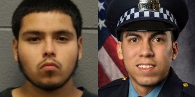 Steven Montano, 18, is charged with killing Chicago police officer Andres Vasquez-Lasso, 32, who was fatally shot during a chase, police said. 