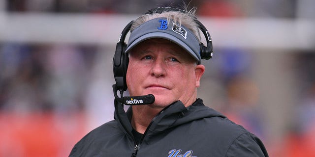 Head coach Chip Kelly of the UCLA Bruins during the first half of the Tony the Tiger Sun Bowl against the Pittsburgh Panthers at Sun Bowl Stadium Dec. 30, 2022, in El Paso, Texas.