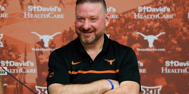 Head coach Chris Beard of the Texas Longhorns after the game against the Creighton Bluejays at the Moody Center in Austin, Texas, on Dec. 1, 2022.