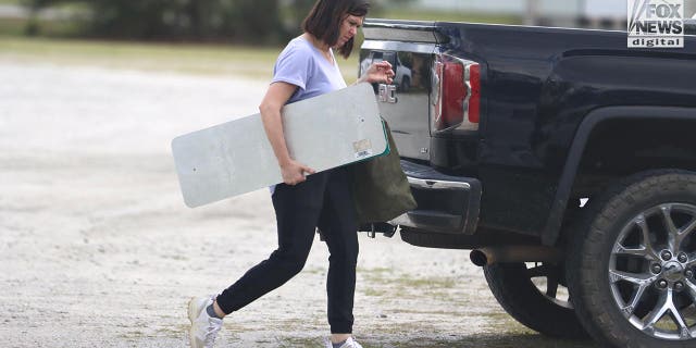 Christy Murdaugh is spotted exiting Liberty Auction in Pembroke, Ga., Wednesday, March 22, 2023. 