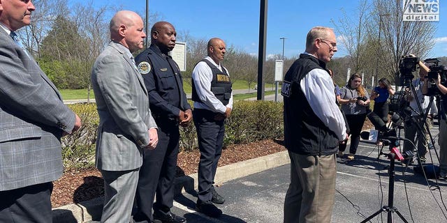 Metropolitan Nashville Police Department Public Affairs Director Don Aaron speaks to the media regarding a shooting at The Covenant School, Nashville, Tennessee on Monday, March 27, 2023.