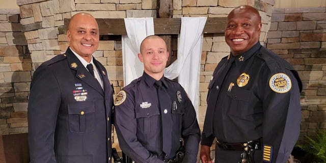 Nashville Metro Police Officer Michael Collazo, center, was one of two police officers who fired on Covenant School shooter Audrey Hale.