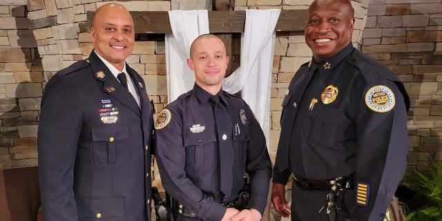 Nashville Metro Police Officer Michael Collazo, center, was one of two police officers who fired on Covenant School shooter Audrey Hale.