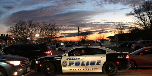 A burglary suspect was shot after lunging at an officer with a sharp object in DeSoto, Texas, police said.