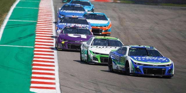 Daniel Suarez, driver of the #99 Freeway Insurance Chevrolet, drives during the NASCAR Cup Series EchoPark Automotive Grand Prix at Circuit of the Americas on March 26, 2023, in Austin, Texas.