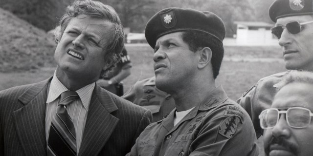 Green Beret Col. Paris David, pictured here in the middle (with Ted Kennedy on the left), was awarded the Medal of Honor on Friday, March 3, 2023. 