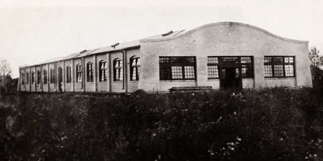 The Wright Brothers Aircraft Factory in Dayton, Ohio 1912.