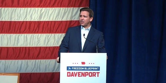 Florida Republican Gov. Ron DeSantis makes his first ever trip to Iowa, the state that holds the first contest in the GOP presidential nominating calendar. On March 10, 2023, DeSantis kicked off his day in the Hawkeye State by headlining an event in Davenport, Iowa.