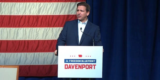 Florida Republican Gov. Ron DeSantis makes his first ever trip to Iowa, the state that holds the first contest in the GOP presidential nominating calendar. On March 10, 2023, DeSantis kicked off his day in the Hawkeye State by headlining an event in Davenport, Iowa.