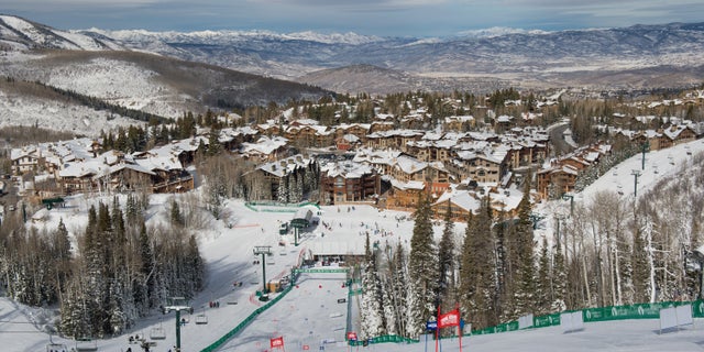 A general view of the ski slopes at Deer Valley Resort.