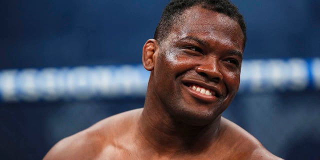 Denzel Freeman celebrates after defeating Raiden Kovacs during the 2023 PFL Challenger Series: Week 8 at Universal Studios on March 17, 2023 in Orlando, Florida.