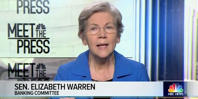 Sen. Elizabeth Warren joined NBC's "Meet the Press" on Sunday and blasted Fed chair Jerome Powell.