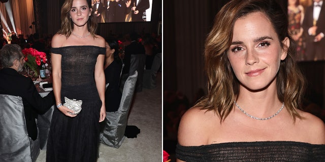 Emma Watson at the Elton John Aids Foundation Oscars viewing party.