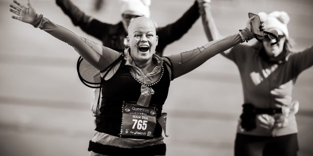 Erin Gratsch of Ohio has continued to run marathons throughout her breast cancer treatment over the past six years. Here's why she does it. 