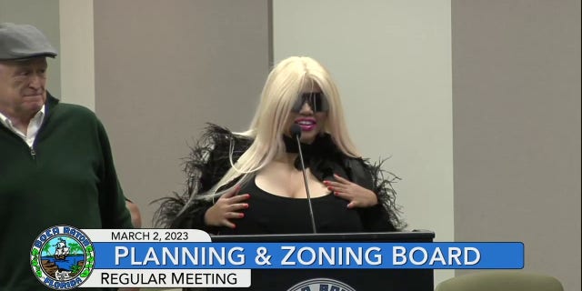 The woman, who identified herself as Ashley Cream, said at the Boca Raton, Florida, Planning &amp; Zoning board meeting on Thursday that Florida has the "largest per capita population of sugar daddies in the US."