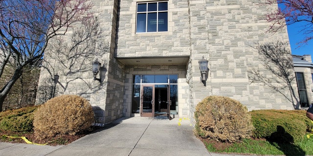 Metro Nashville police provided a photo of the side entrance that was shot open, providing the suspect access to the school.