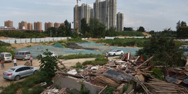 The ruins of a demolished Catholic Church are seen in Puyang, in China's central Henan province on Aug. 13, 2018. The church was demolished to make way for a commercial development. 