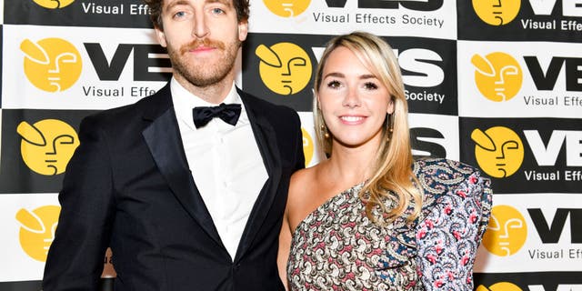 Mollie Gates, left, eventually filed for divorce from Thomas Middleditch in May 2020, citing "irreconcilable differences."