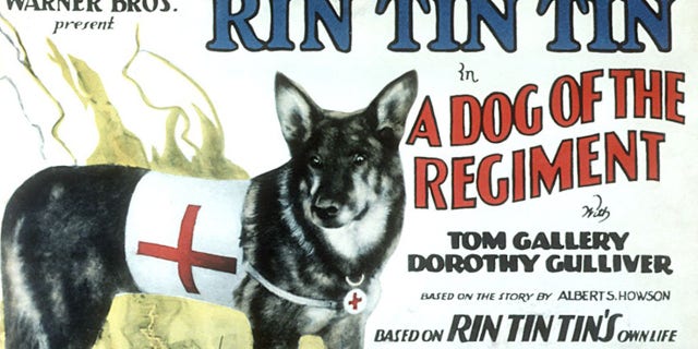 "Dog of the Regiment" poster starring Rin Tin Tin, 1927. 