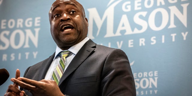 Dr. Gregory Washington, the new President of George Mason University, holds an introductory press conference, in Fairfax, VA.